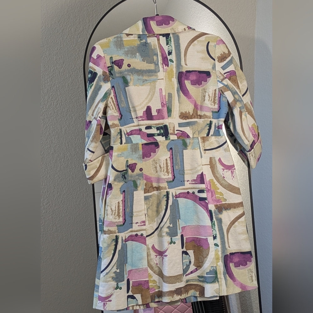 Colorful Abstract Patterned Jacket - image 3